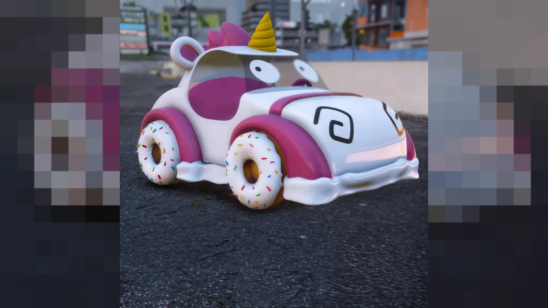Shabuuni car custom FiveM add-on parked on street