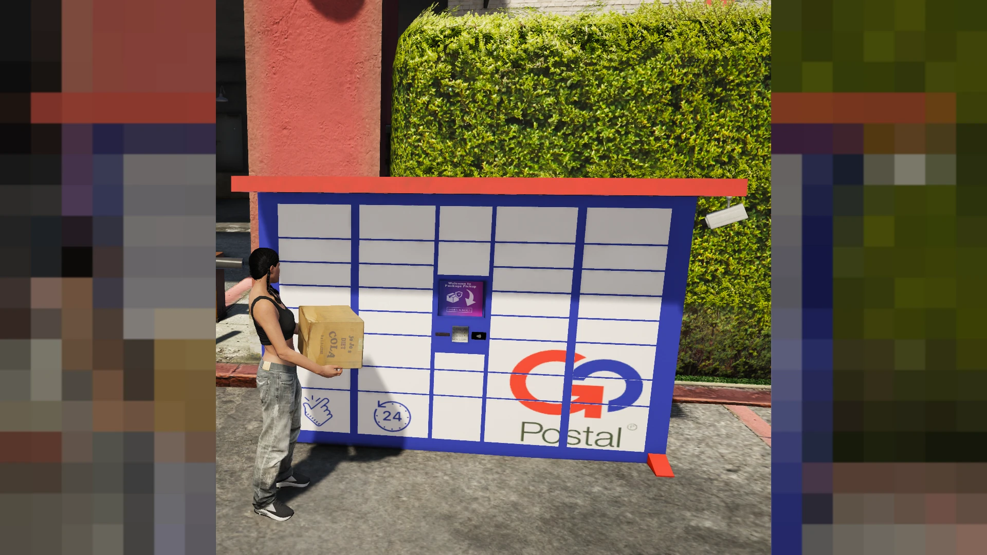Shop locker prop placed against a wall in a FiveM store back room