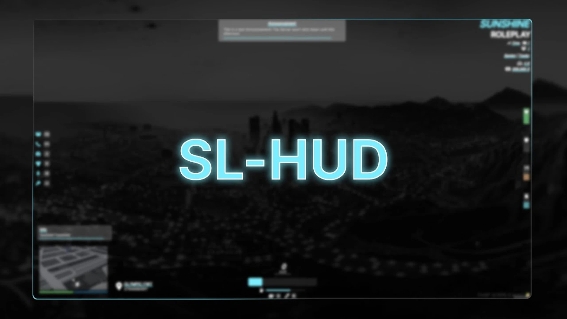 SL HUD status overlay showing health and armor bars in a FiveM server