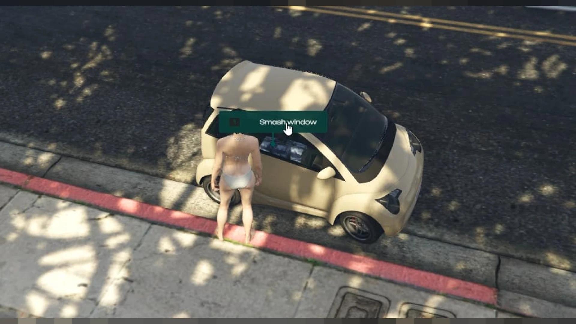 Smash & Grab Vehicle Loot breaking into a parked vehicle