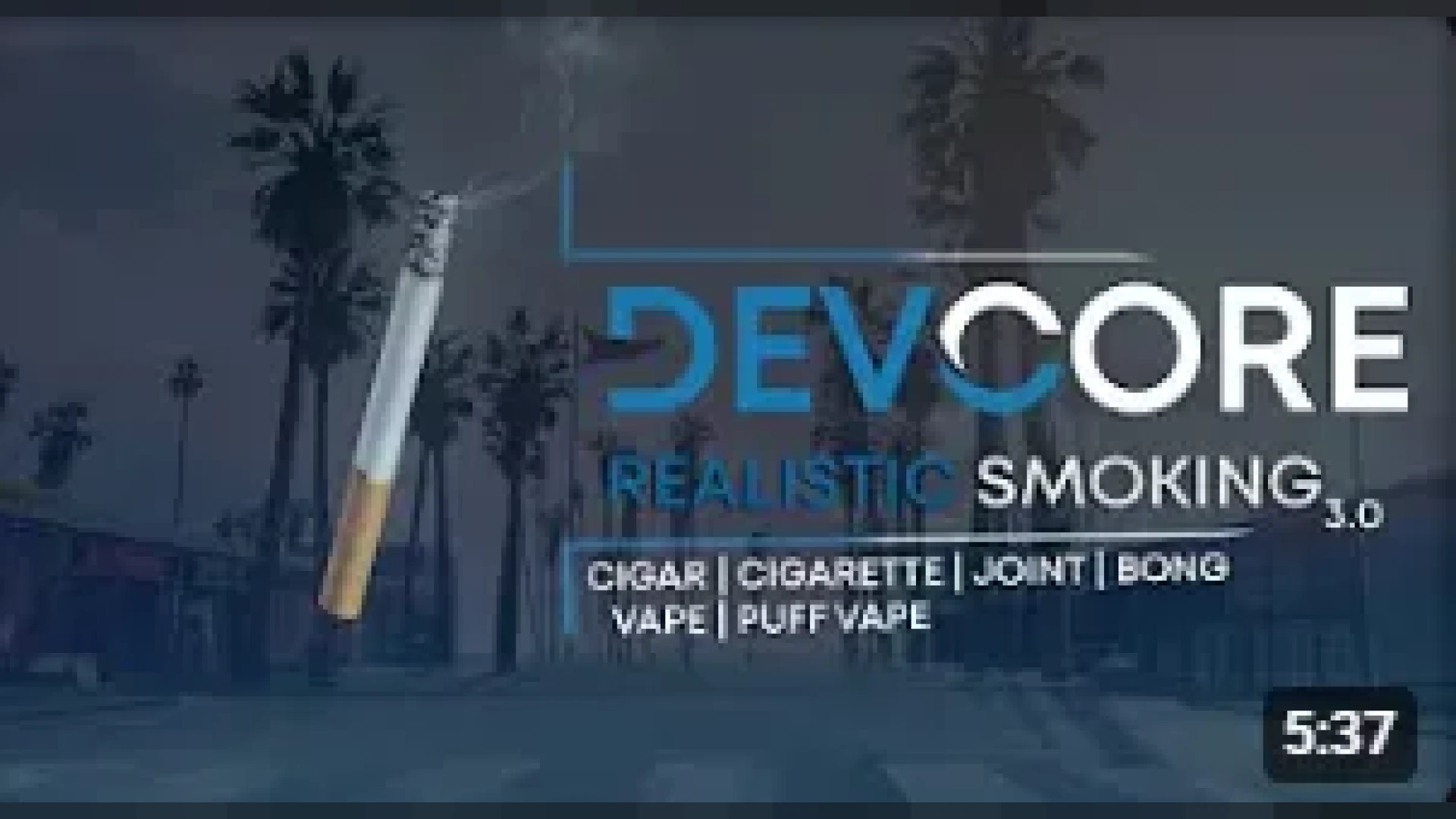 Smoking & Vaping FiveM script — a character vaping with smoke effect