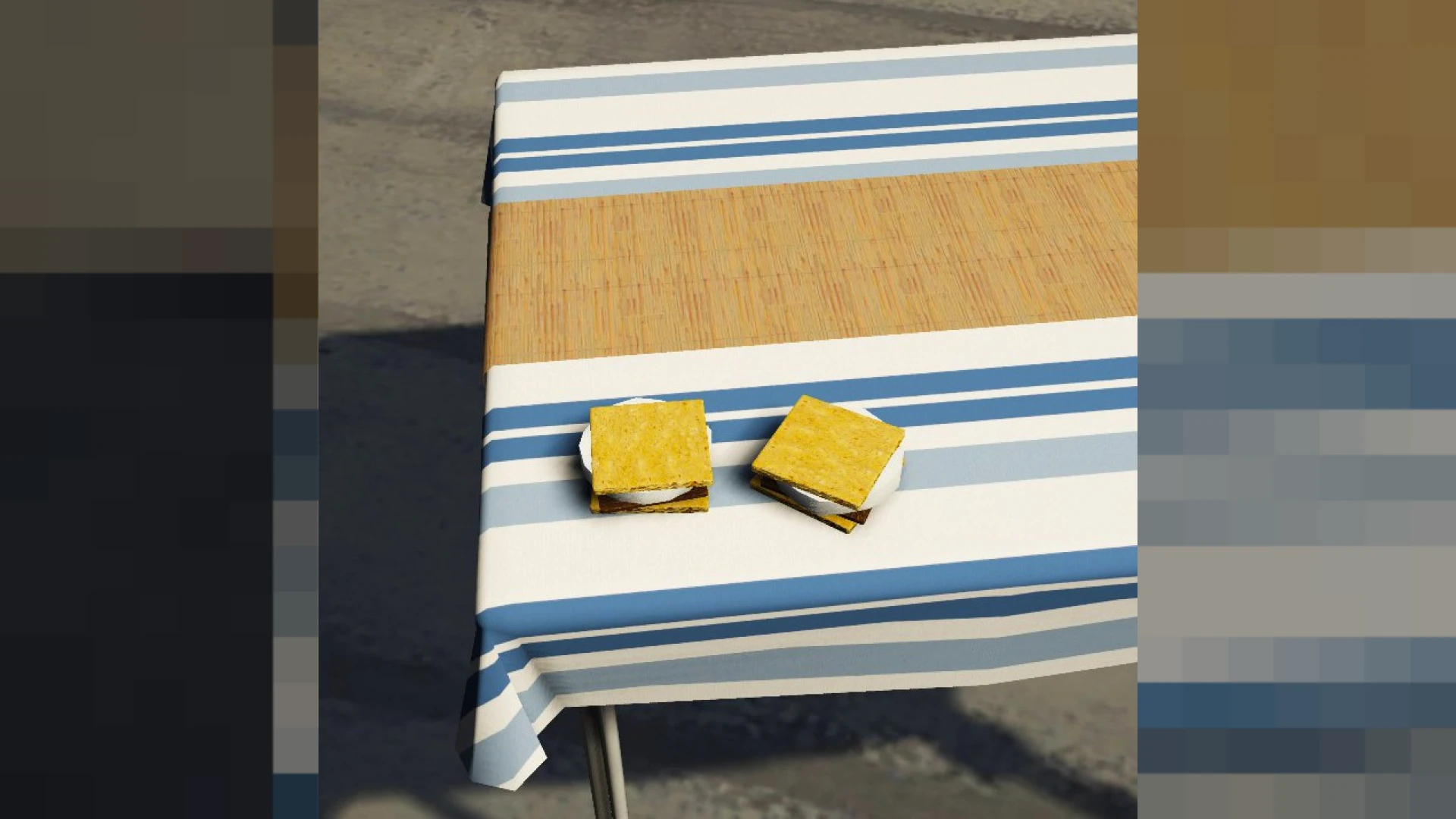 Smore food prop toasted marshmallow treat placed in FiveM