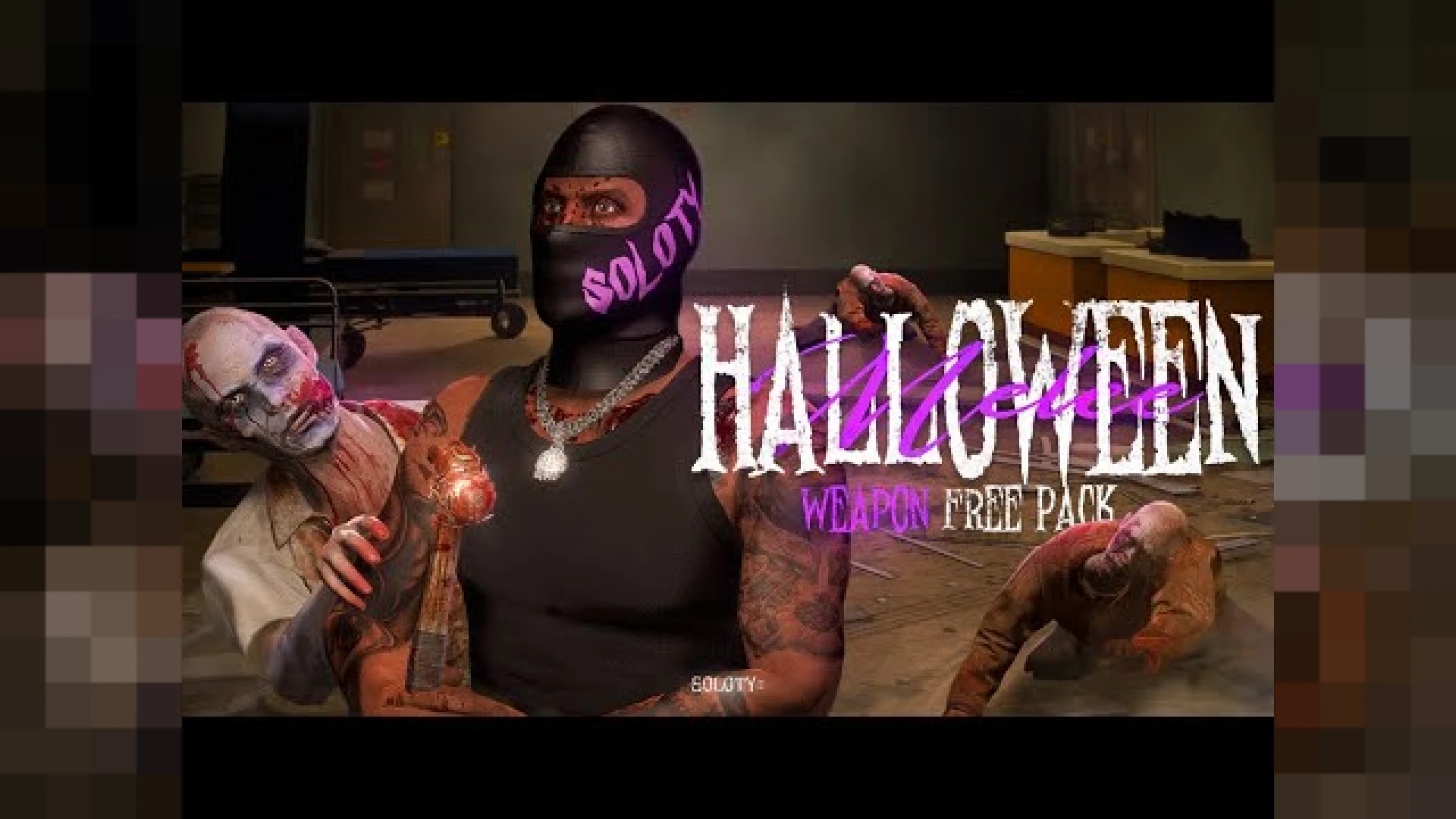 Soloty Halloween Weapon Pack showing themed spooky addon weapon models
