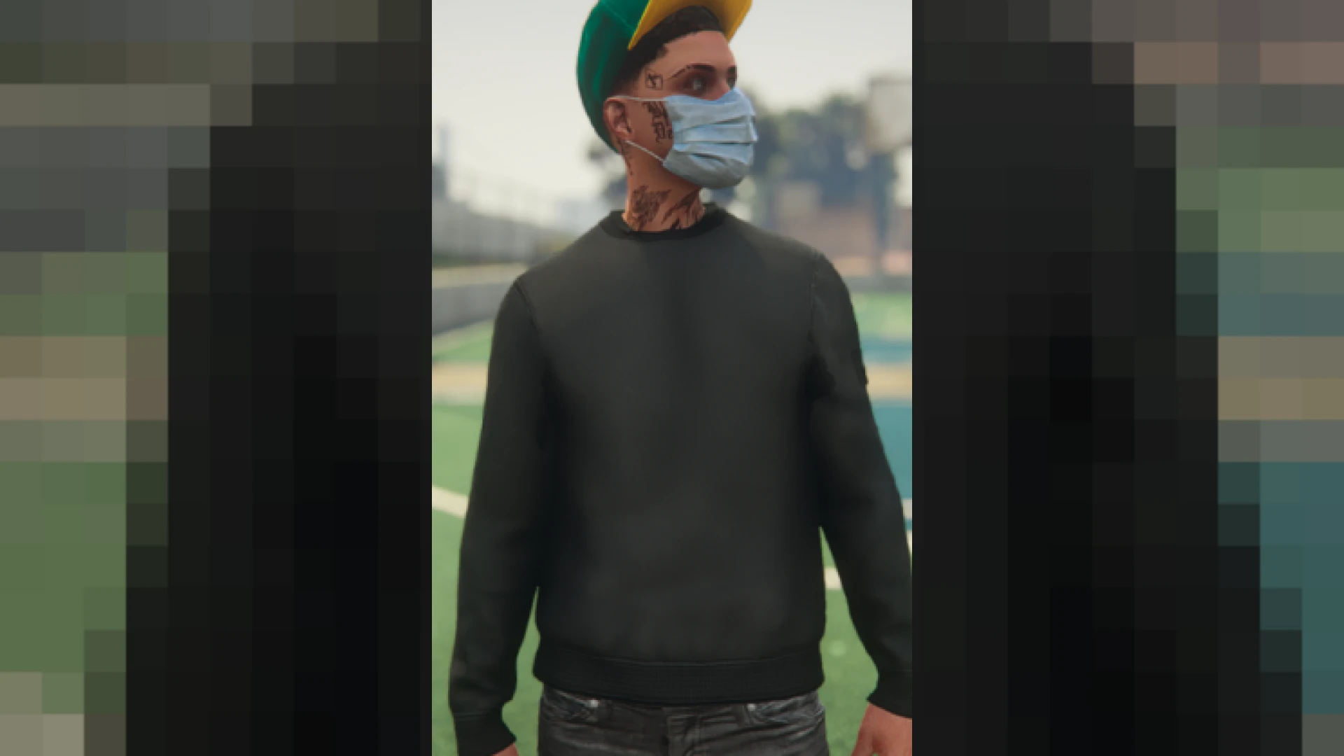Stone island sweater for FiveM MP male shown on a ped