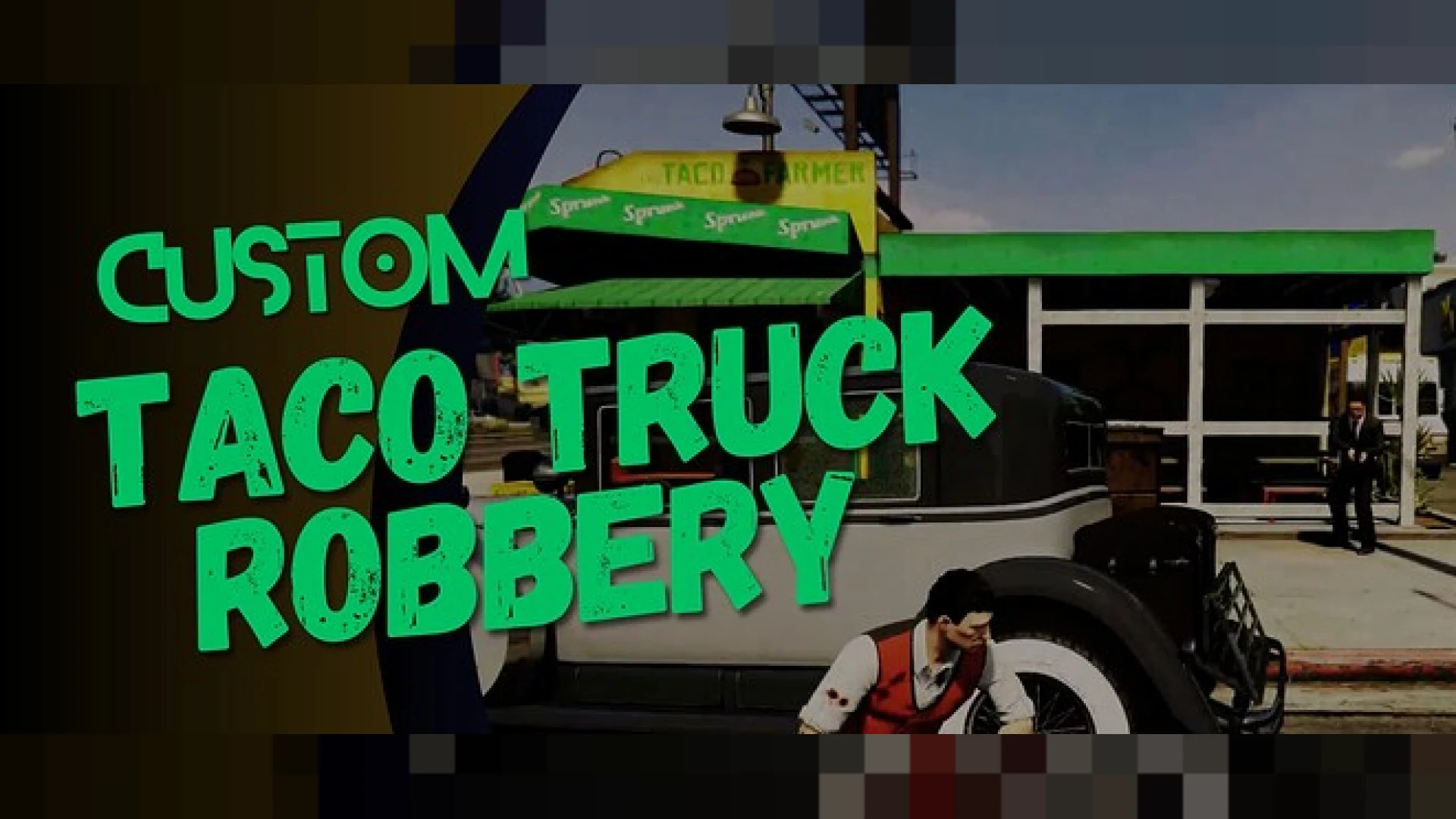 Taco Truck Robbery heist in progress at a food truck in FiveM