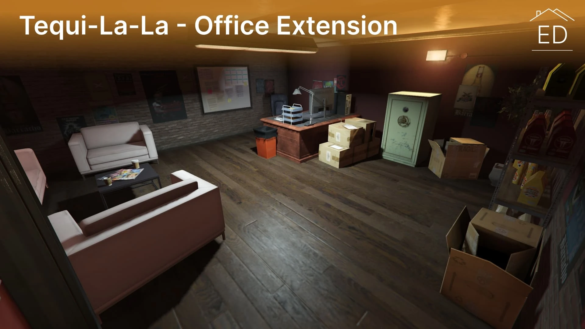 Office extension mlo with manager desk and meeting room at Tequi-La-La — view 2
