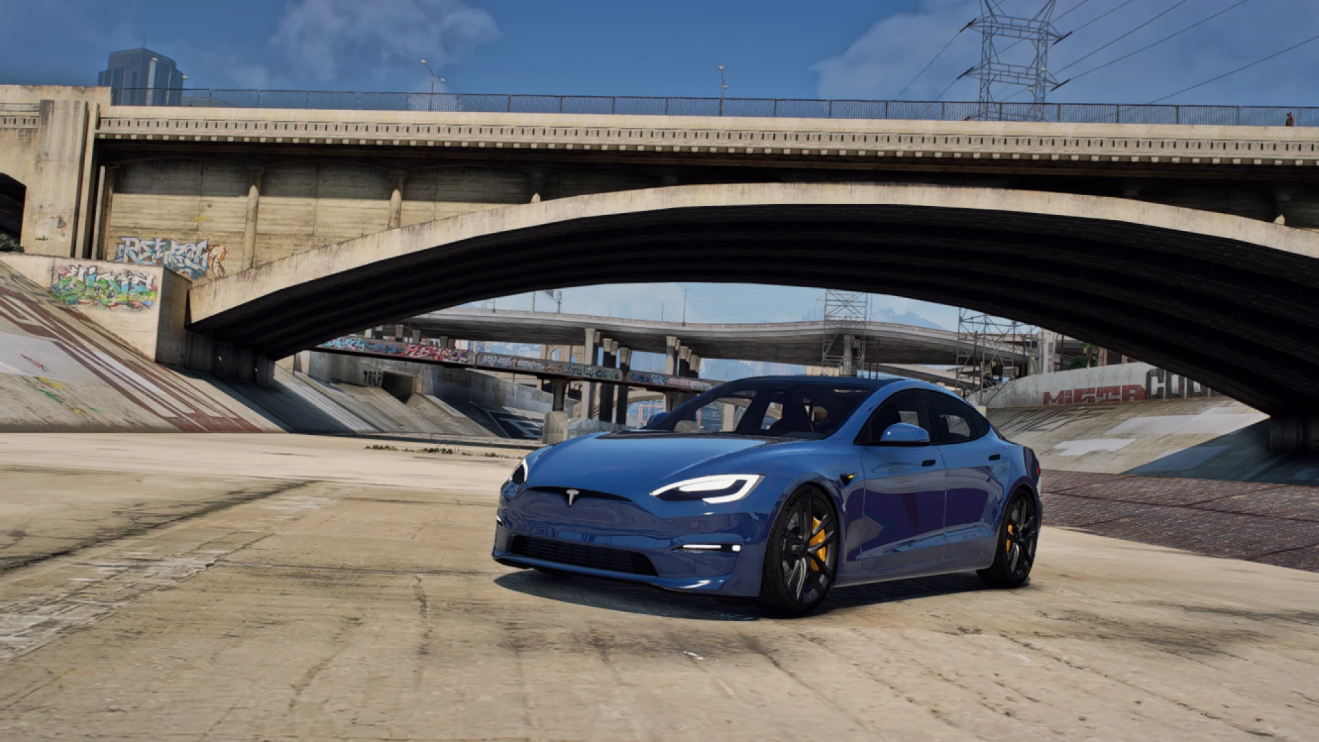 Tesla Model S Plaid electric sedan FiveM add-on
