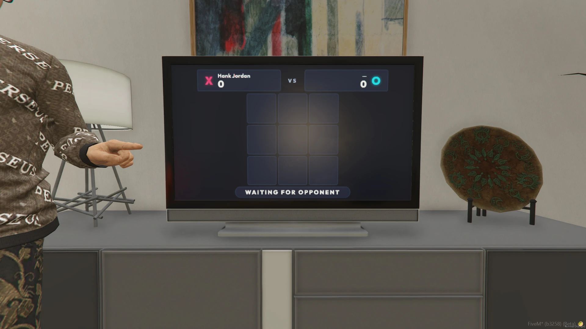 Tic Tac Toe FiveM script — a playable tic tac toe board