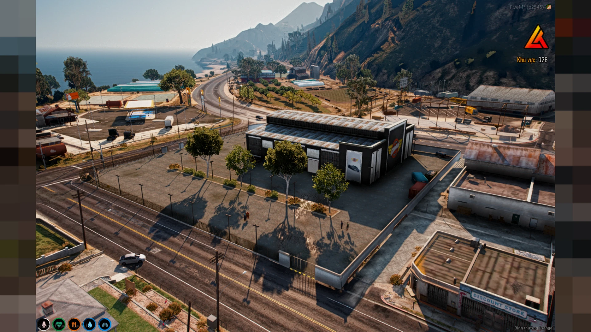 Paleto garage MLO mechanic bays with lift and tools in FiveM