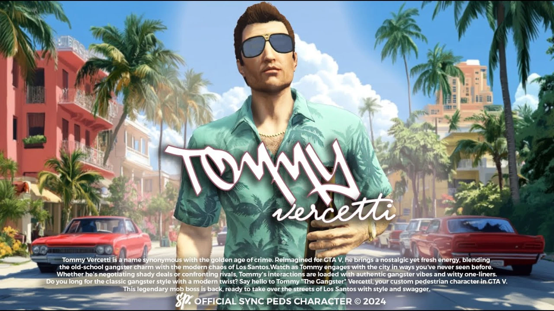 Tommy Vercetti gangster ped shown in-game for FiveM