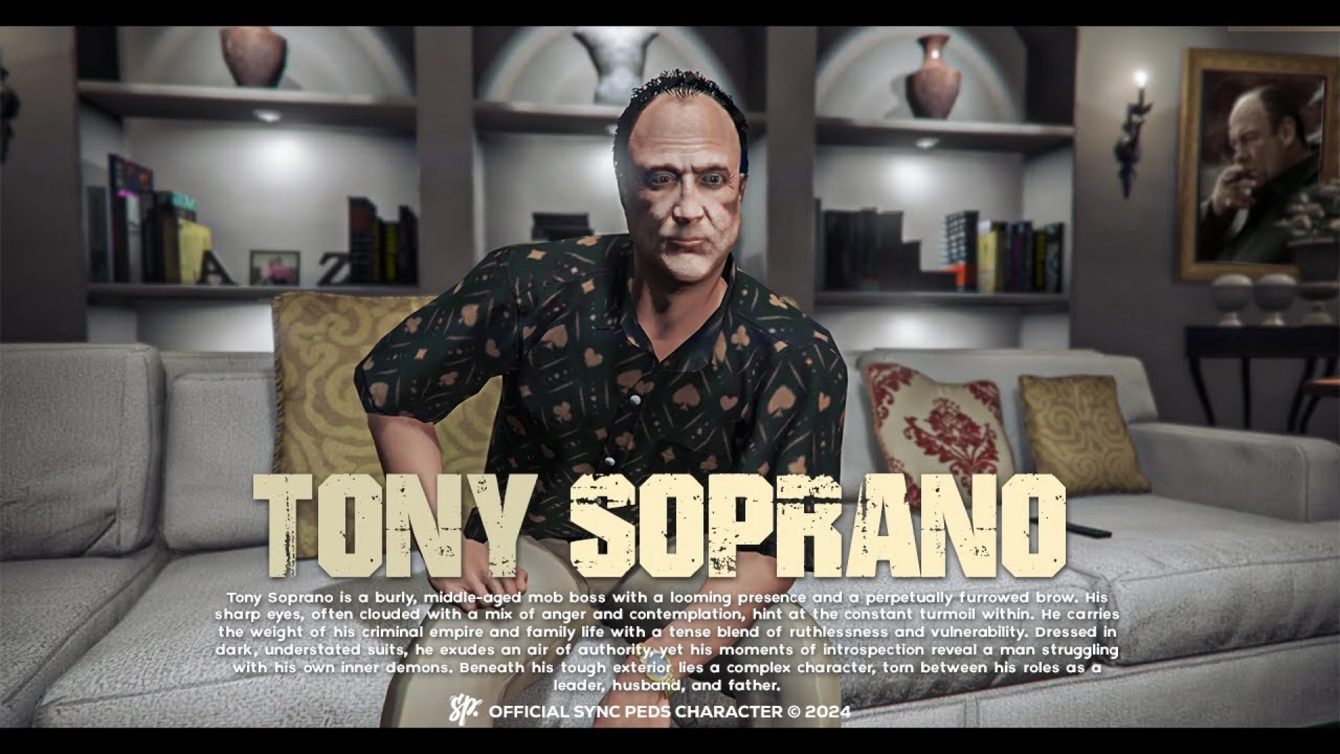 Tony Saprano mafia ped shown in-game for FiveM