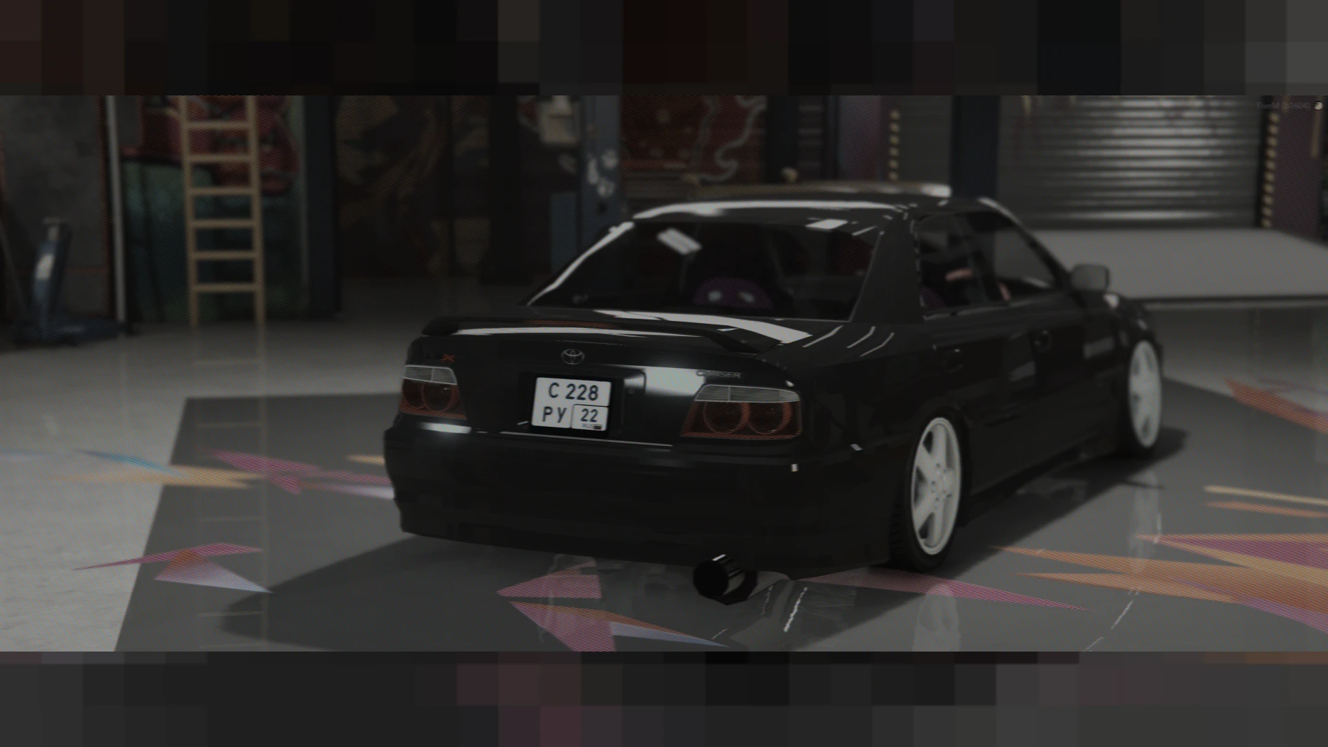 Toyota Chaser LSX100 FiveM drift sedan front three-quarter view — view 2
