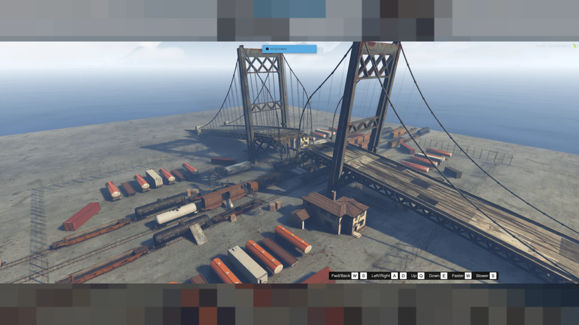 Train paintball map with stacked container cover and lanes — view 2