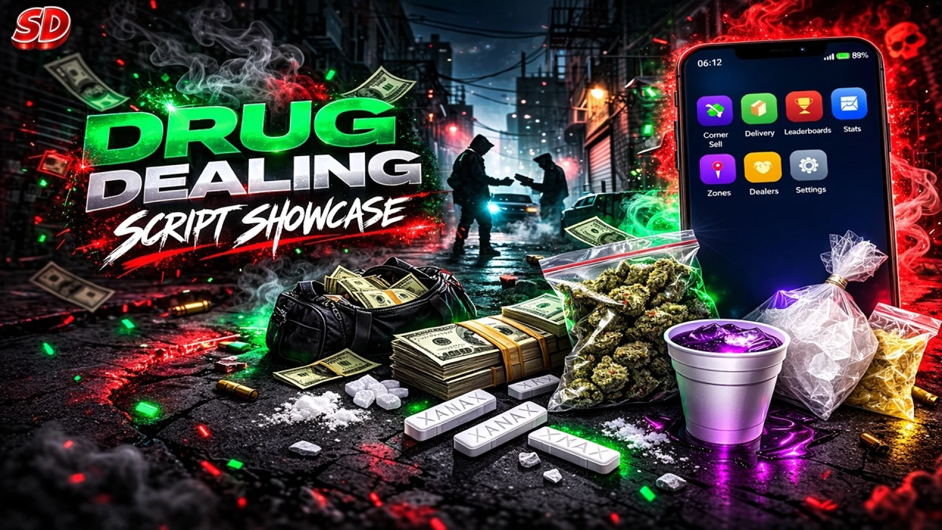 Trap Phone FiveM script — burner phone with drug customer texts