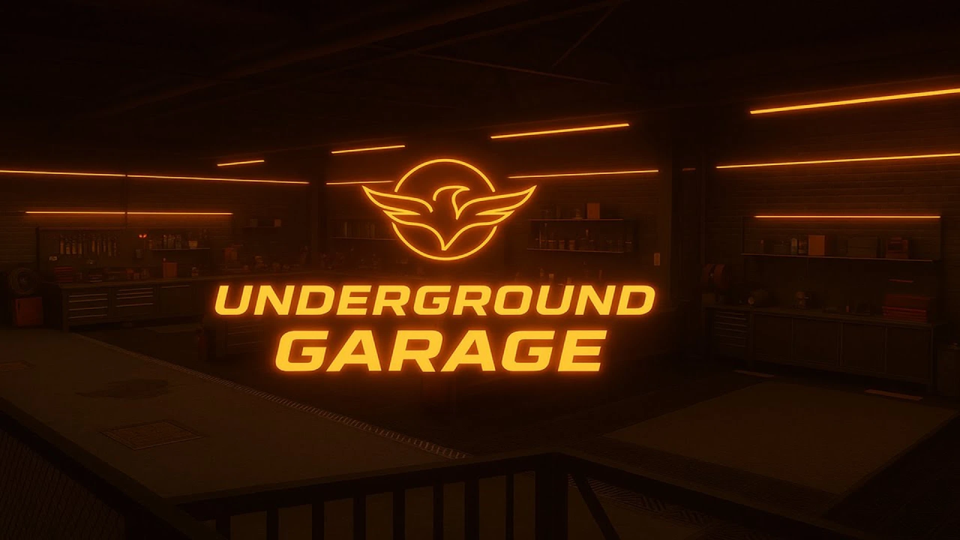Underground mechanic MLO tuning garage with vehicle lifts for FiveM