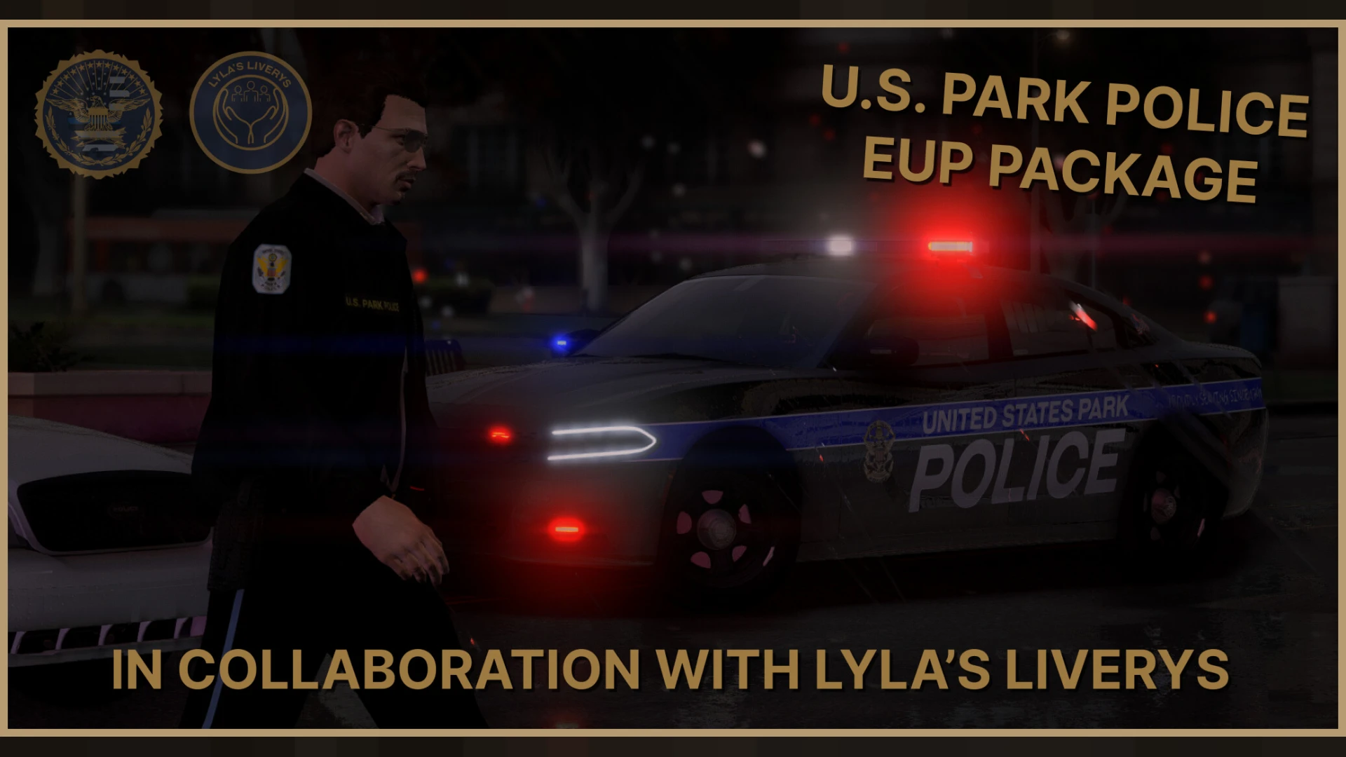 US Park Police EUP uniforms lined up on FiveM officer peds — view 2
