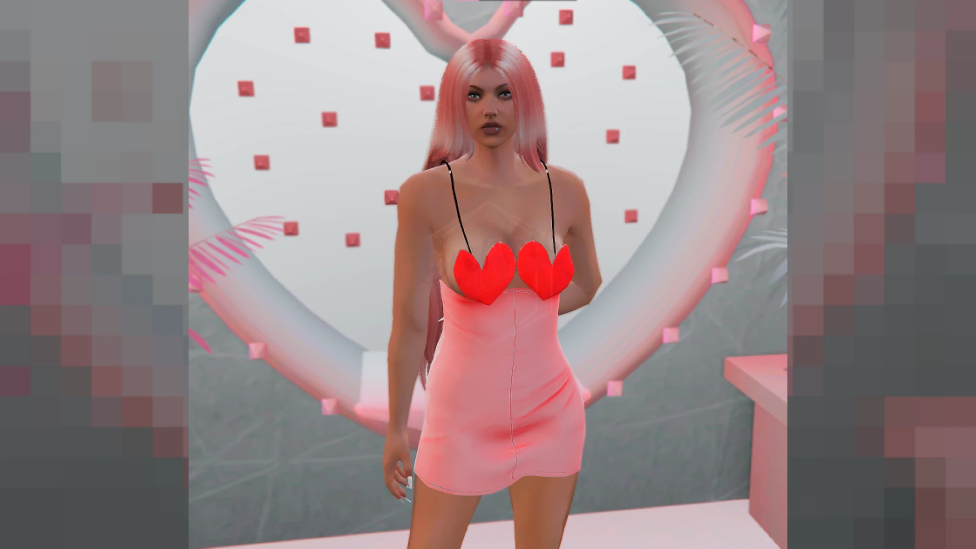 Valentine Dress on MP female ped in FiveM