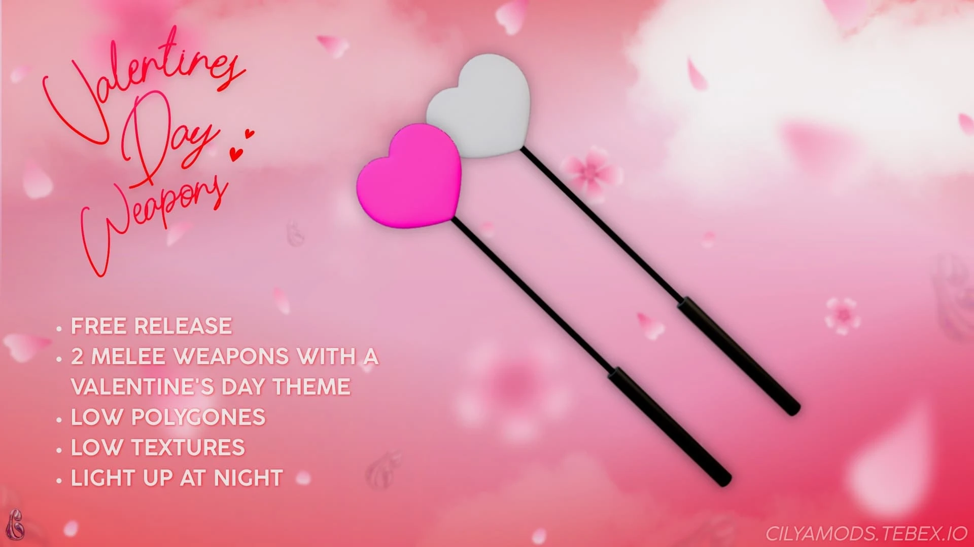 Two valentines melee weapons displayed on a dark FiveM inventory background
