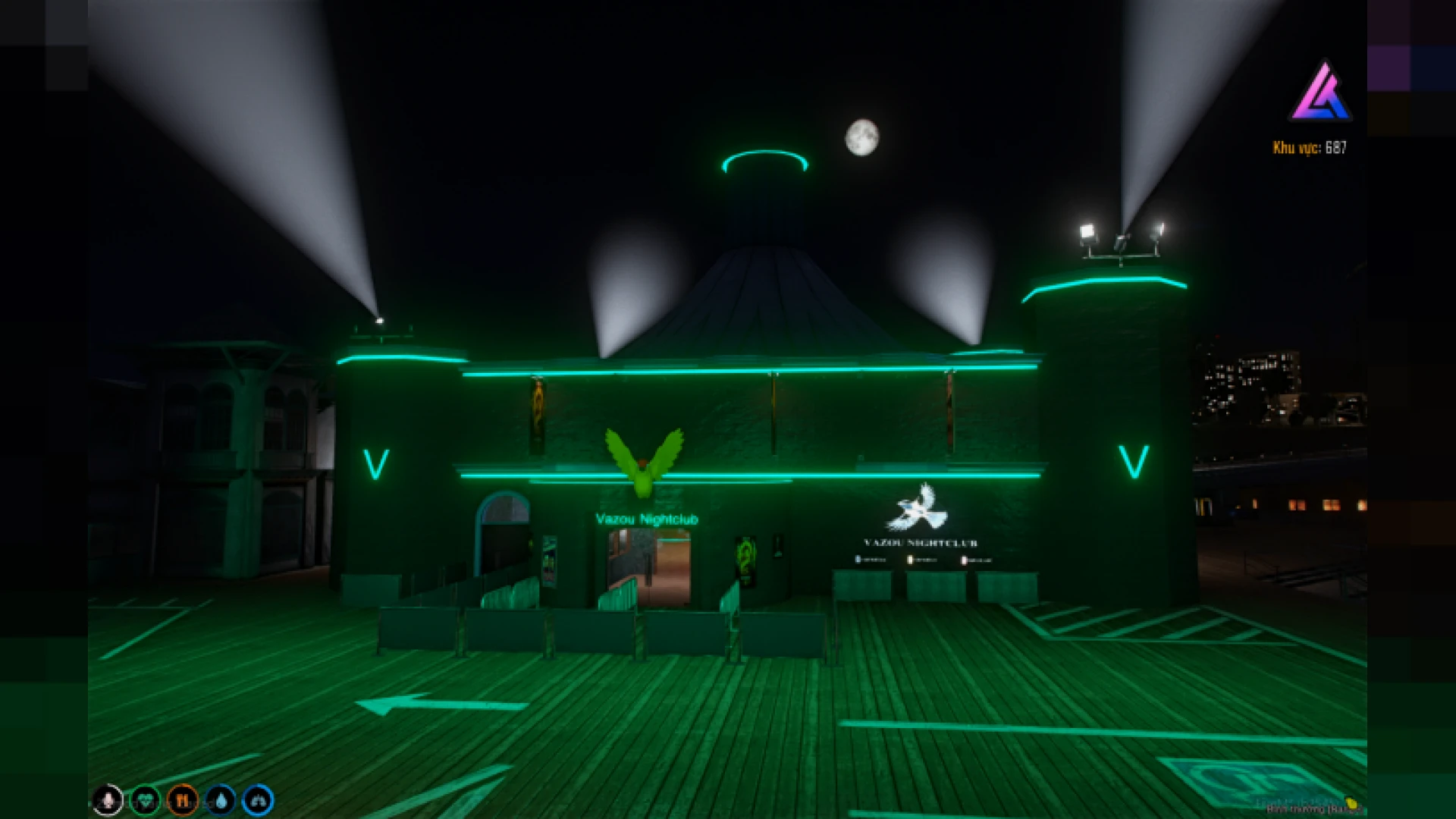 Vazou Nightclub main dance floor and VIP lounges interior in FiveM