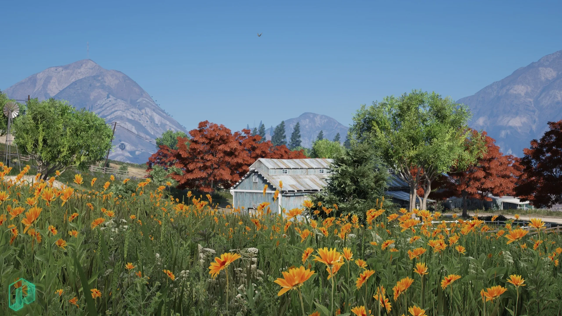 Vegetation pack trees and plants filling a green hillside — view 2