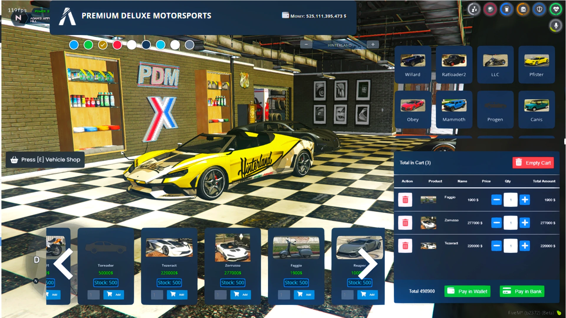 FiveM vehicle shop system dealership showroom