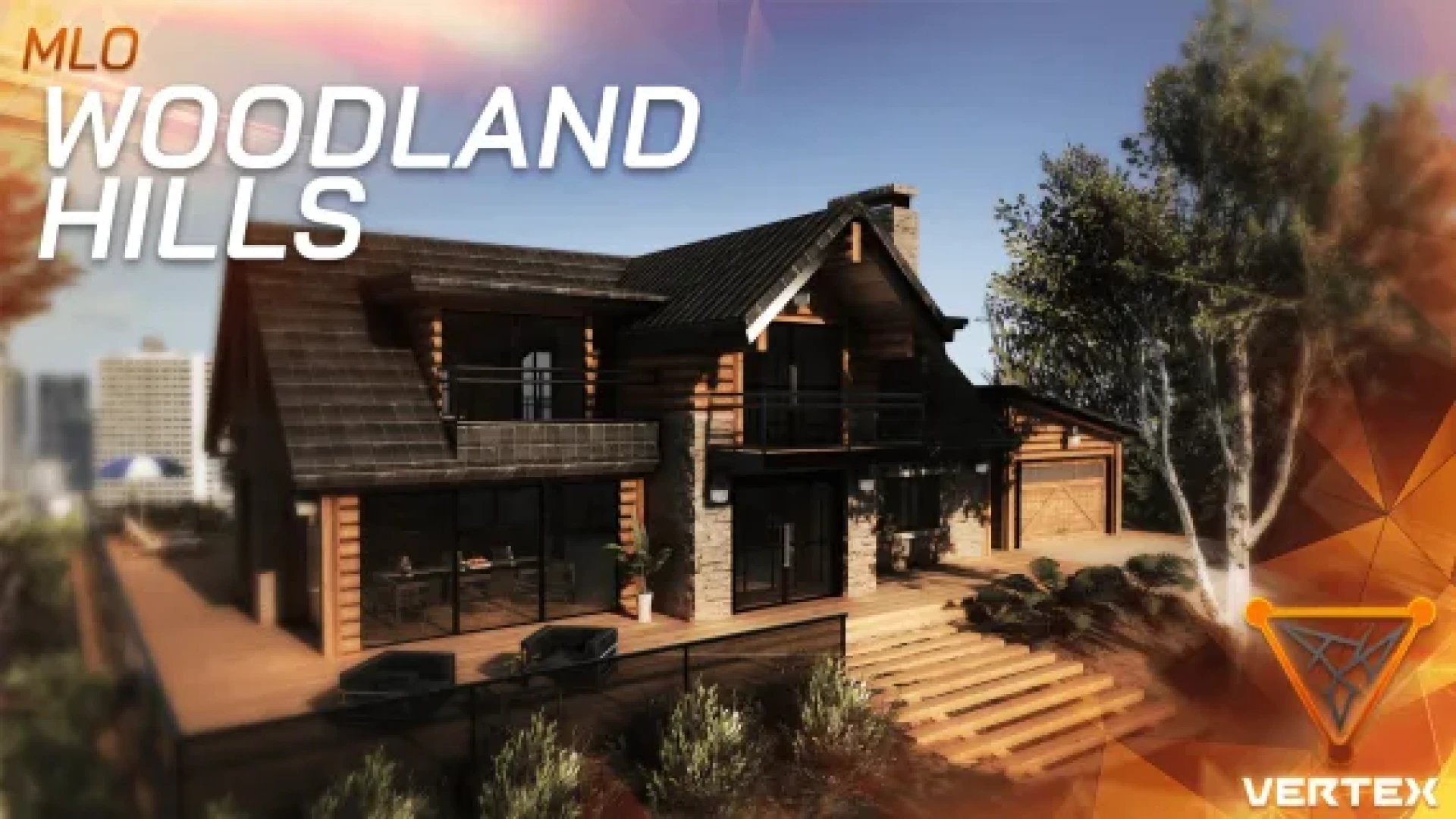 Woodland Hills MLO upscale hillside homes and streets in FiveM