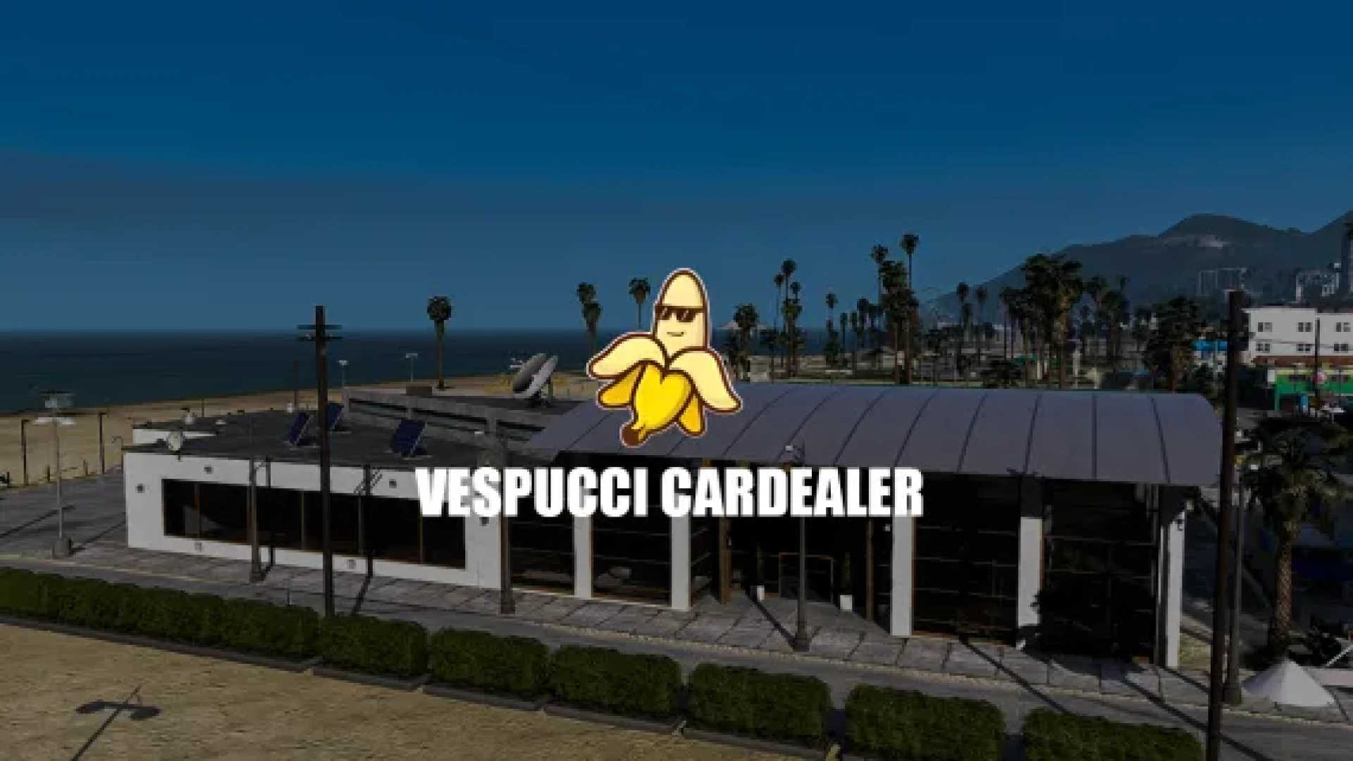 Vespucci car dealer showroom and lot for FiveM roleplay