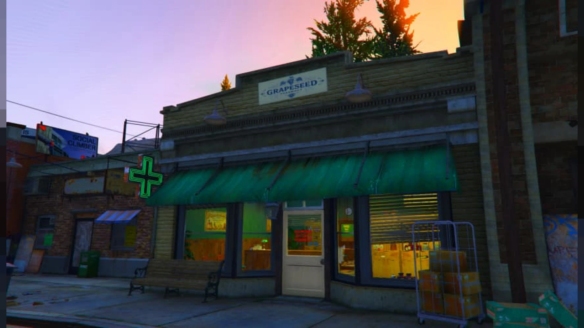Vintage pharmacy MLO drugstore interior with shelves in Grapeseed FiveM