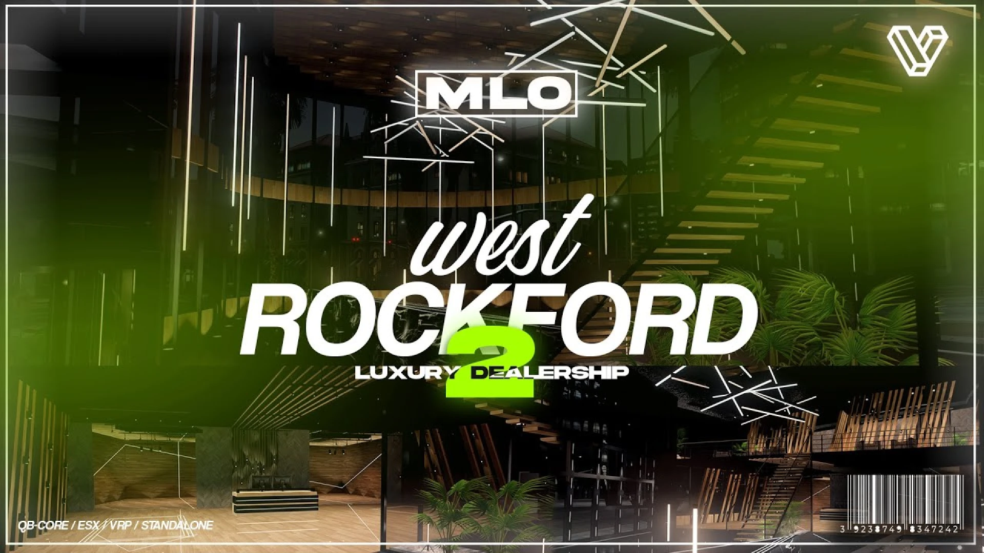 Exotic car dealership luxury showroom interior for FiveM