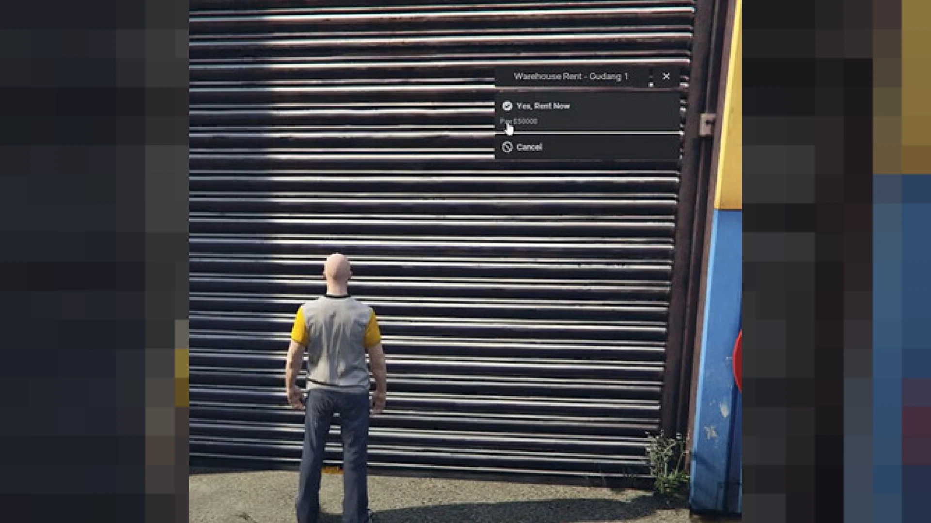 Warehouse system storage stash interface in a FiveM server