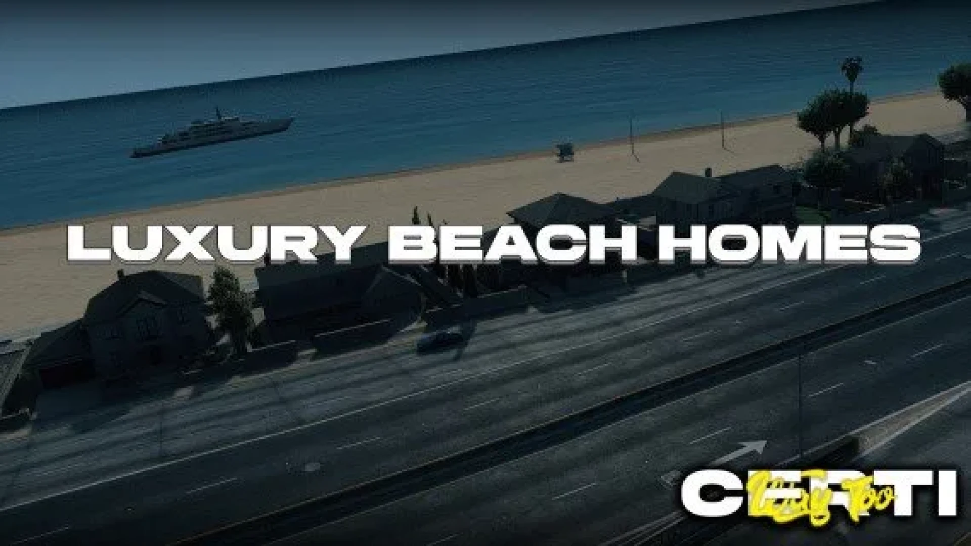 Luxury beach homes with open interiors, decks and ocean frontage