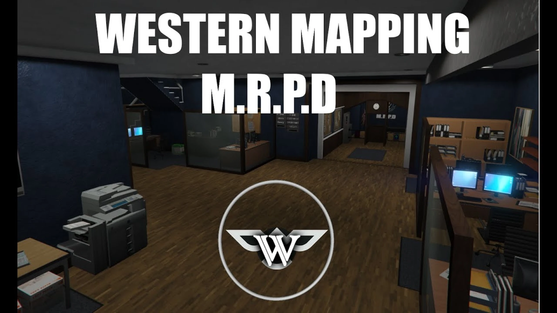 Wester MRPD MLO interior hallway and duty stations for FiveM police