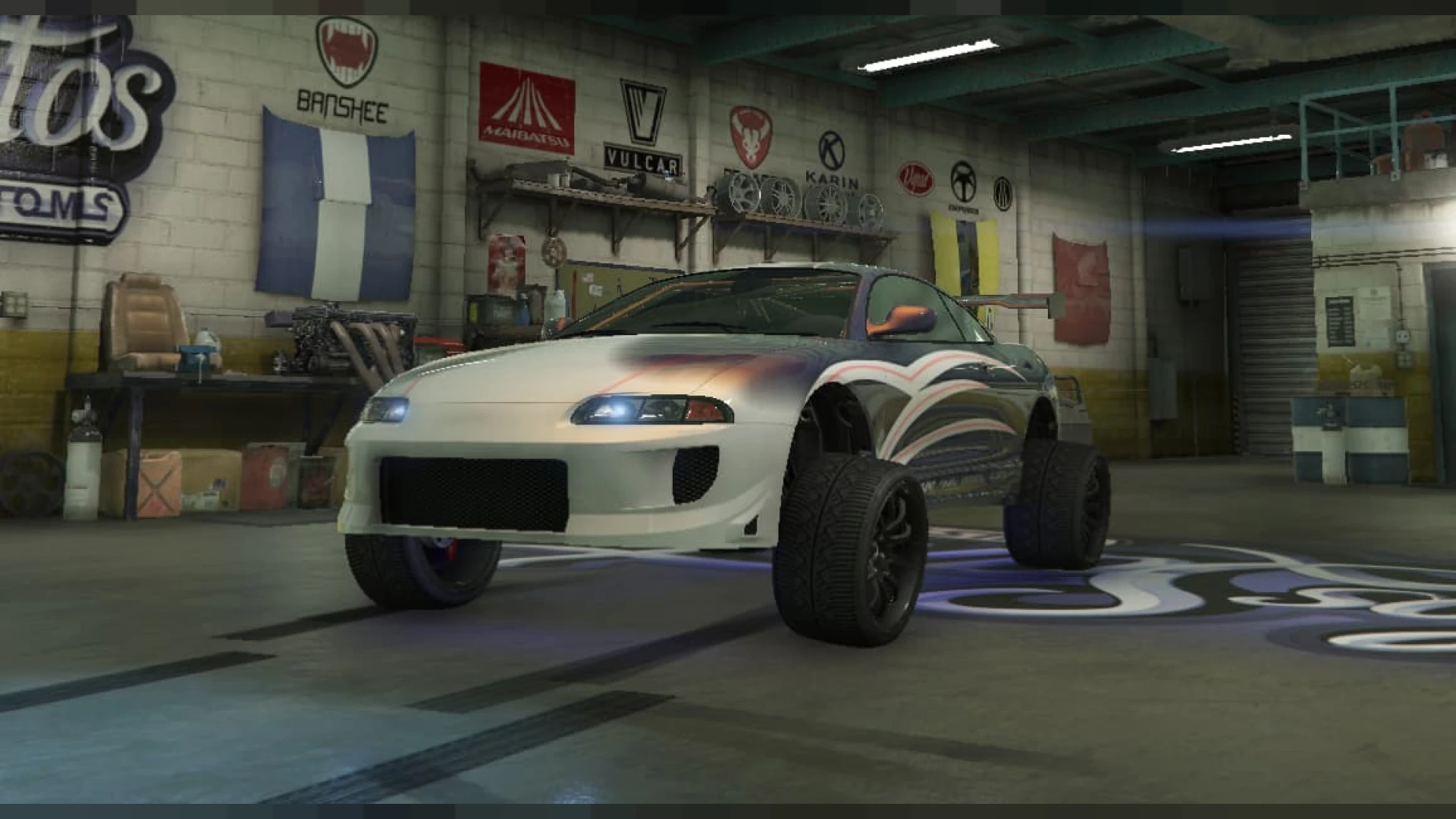 Wheel Station tuning menu open on a customized vehicle in FiveM