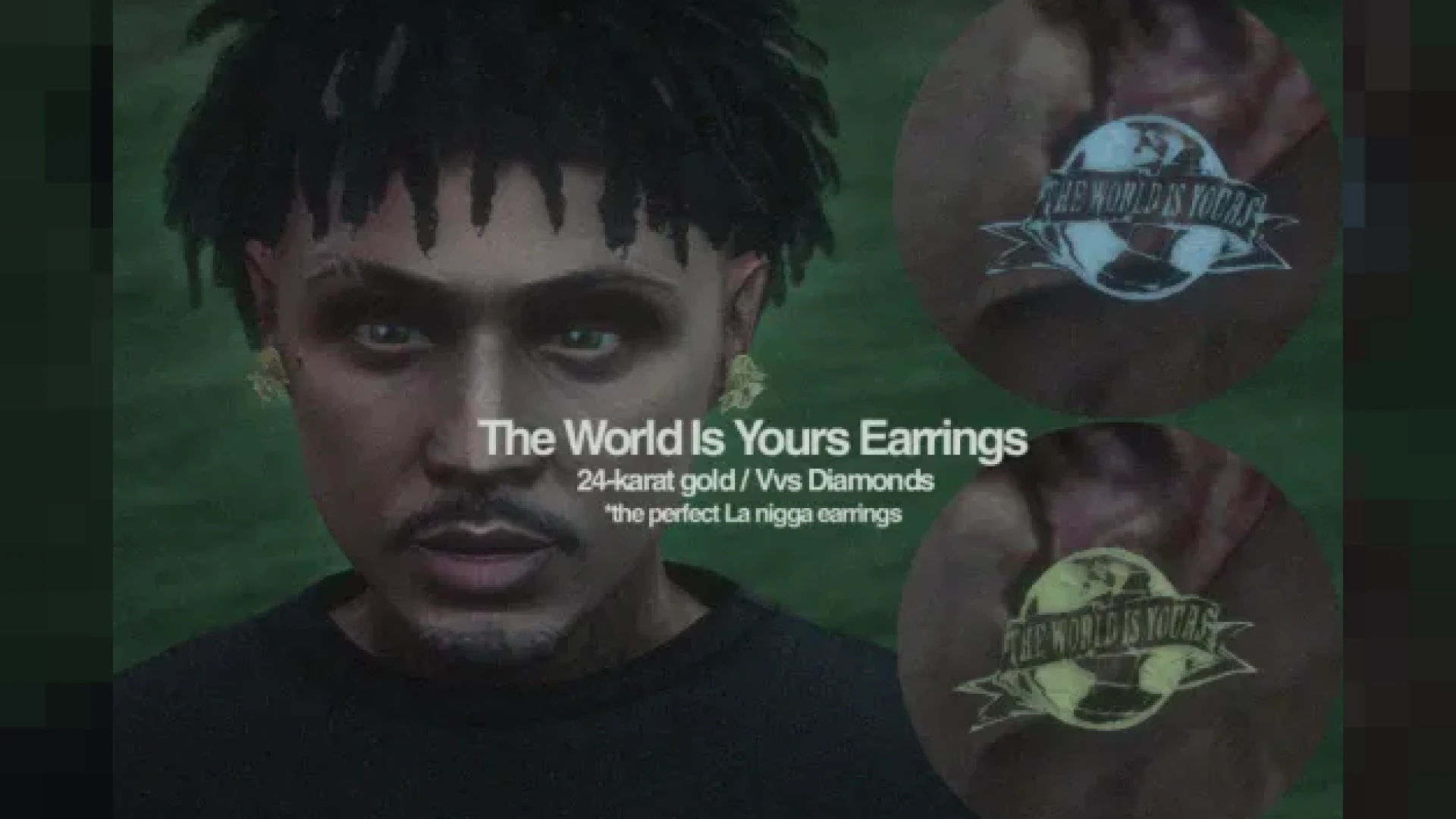 World Is Yours earrings on a FiveM MP male character