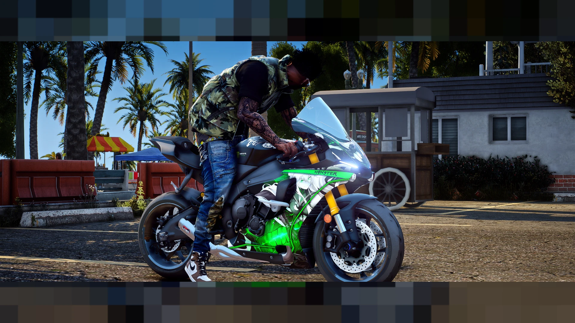 Yamaha YZF-R1 ITASHA anime livery motorcycle for FiveM