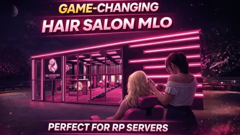 10 Store Blossom Hair Salon MLO - restaurant and business MLO for FiveM GTA 5 roleplay