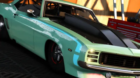 1969 Chevrolet Camaro Ss Drag Debadged front view - FiveM real-brand car