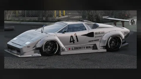 1988 Lamborghini Countach LB - real-brand car for FiveM GTA 5 roleplay