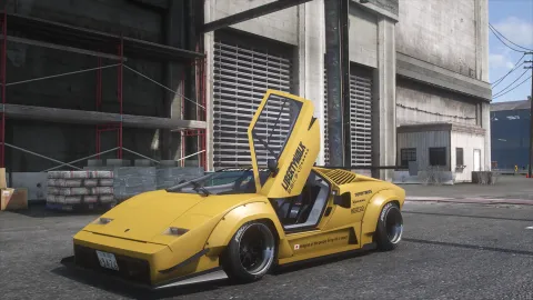 1988 Lamborghini Countach Liberty Walk - tuned car for FiveM GTA 5 roleplay