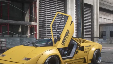 1988 Lamborghini Countach Liberty Walk front view - FiveM tuned car