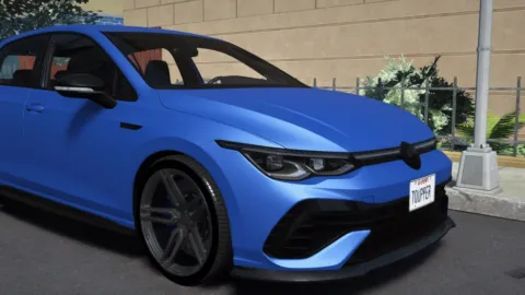 2023 MK8 Golf R Maxton Design front view - FiveM civilian car
