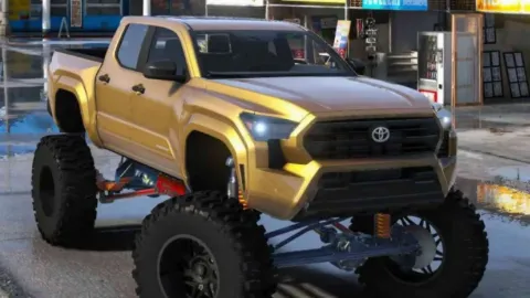 2024 Toyota Tacoma Lifted front view - FiveM off-road vehicle