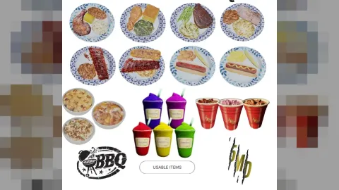 BBQ food props pack of grilled meats in FiveM