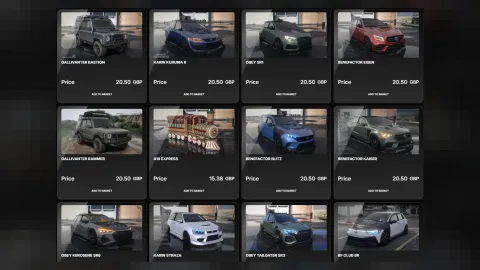 A19 Customs All Civ Cars Pack - vehicle pack for FiveM GTA 5 roleplay
