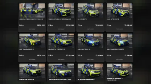 A19 Customs All Police Cars Pack - police car for FiveM GTA 5 roleplay