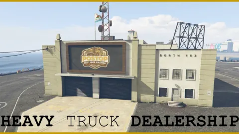 Adis Heavy Truck DealerShip MLO interior view - FiveM dealership and showroom MLO
