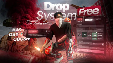 Airdrop system crate falling with smoke in FiveM