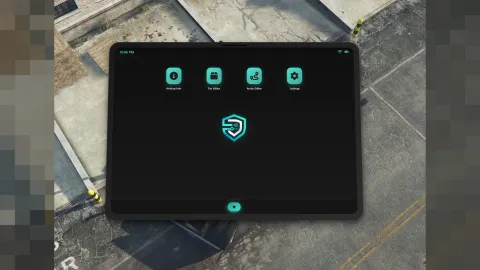 Airdrop script supply crate landing with smoke on a FiveM map — view 2