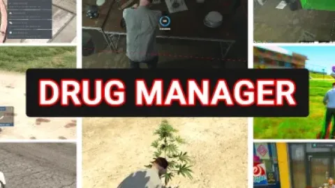 Ak47 Drug Manager V2 in-game UI - FiveM drugs script
