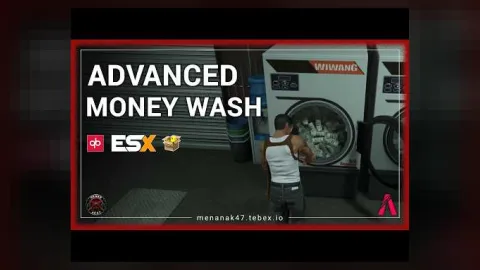 Ak47 Money Wash in-game UI - FiveM gang and crime script